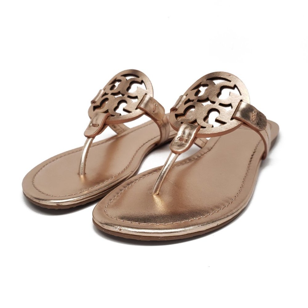 Tory Burch Miller Sandals in Rose Gold Size 8 - Picture 7 of 8